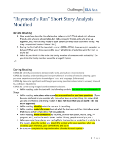 Challenges Raymond`s Run Short Story Analysis Modified