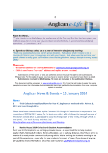 Anglican e-Life - Anglican Life Anglican Life
