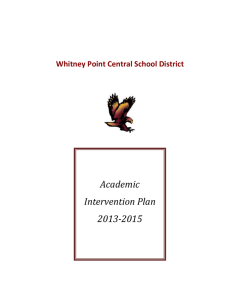RTI Plan - Whitney Point Central School District Home