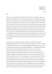 Template letter to MEP re TTIP