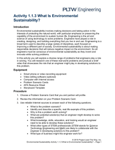 Activity 1.1.3 What Is Environmental Sustainability? Introduction
