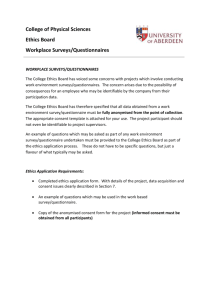 Workplace Surveys/Questionnaires