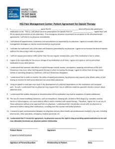 Patient Agreement for Opioid Therapy