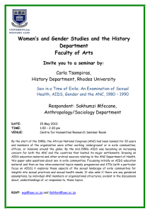 Women`s and Gender Studies and the History Department Faculty of