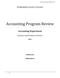 Accounting Program Review - Evergreen Valley College