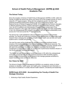 Academic Plan - Faculty of Health