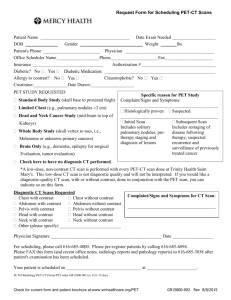 Physician request PET form - Mercy Health Saint Mary`s