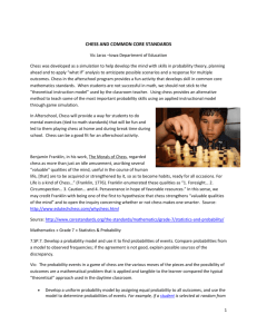 CHESS AND COMMON CORE STANDARDS