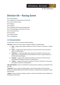 Racing Game Rules