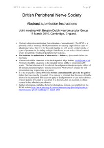 Instructions for abstract submission