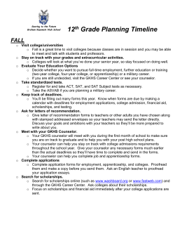 11th grade career and college planning checklist