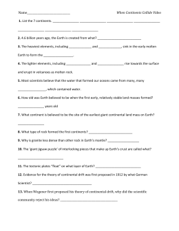 Worksheets Theory Of Plate Tectonics Worksheet theory of plate tectonics worksheet name when continents