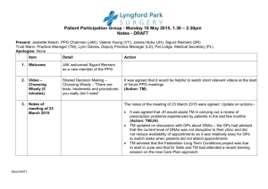 PPG Notes May 2015 - Lyngford Park Surgery
