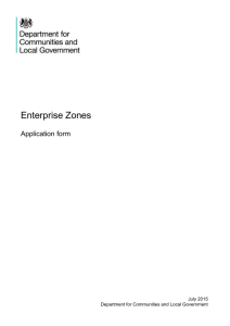 Enterprise Zones: application form