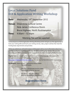 LSF EOI Application Workshop 19th Sept 2012 Flyer