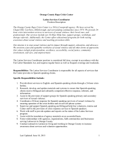 Latino Services Coordinator Position