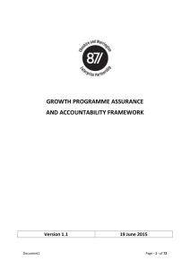GROWTH PROGRAMME ASSURANCE AND ACCOUNTABILITY