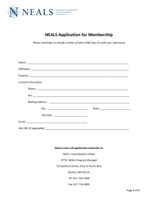 Membership Application - The Northeast ALS Consortium