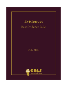 Best Evidence Rule Chapter