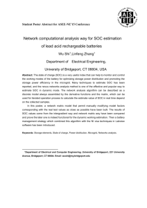 Network computational analysis way for SOC estimation of lead acid