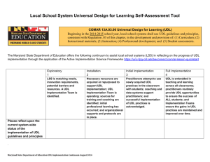 Local School System Universal Design for Learning Self