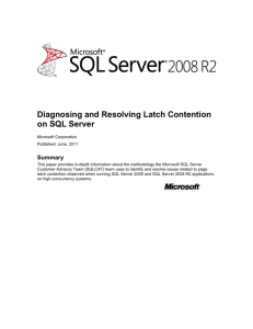 Diagnosing and Resolving Latch Contention on SQL Server