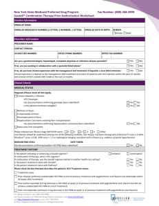 Sovaldi® Combination Therapy Prior Authorization Worksheet for