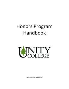 Honors Program Curriculum
