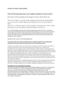 Objection letter – South Dublin Protect our Parks