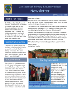Newsletter 27.11.15 - Gainsborough Primary and Nursery School