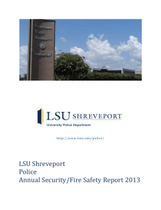 Annual Security Report - Louisiana State University at Shreveport