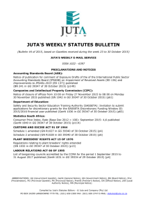 juta`s weekly statutes bulletin