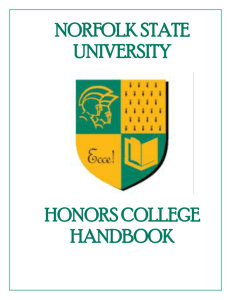 Honors College Handbook - Norfolk State University
