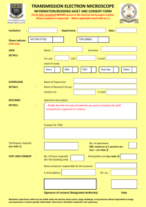 2013 Transmission Electron Microscope booking form