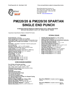 P220-20 &PM220-30 Spartan Single End Punch
