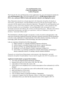 2015-2016 Humanities Lab Call for Proposals