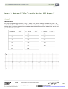 Algebra II Module 2, Topic A, Lesson 9: Student Version
