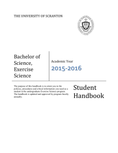 Bachelor of Science, Exercise Science