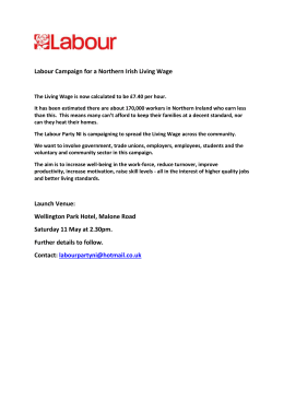 Labour Campaign for a Northern Irish Living Wage