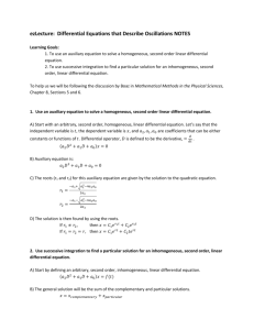 Differential Equations Part 2 NOTES
