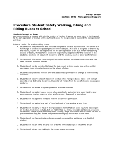 Procedure Student Safety Walking, Biking and Riding Buses to School