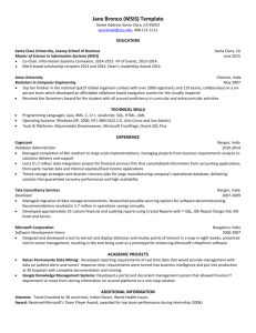 MSIS resume template - Santa Clara University