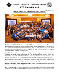 IEEE R10 Congress at Sri Lanka - Gogte Institute of Technology