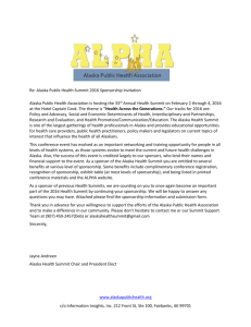 2016 ALPHA Sponsor Letter and Form