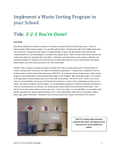 Implementing a Waste Sorting Program in Your School