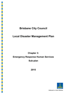 Emergency Response Human Services Sub-plan