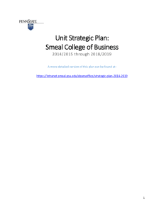 Smeal College of Business Strategic Plan