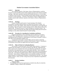 Student Government Association Bylaws