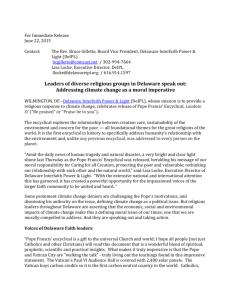 See DEIPL Press Release - Delaware Interfaith Power and Light