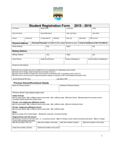 College Bridge Academy Enrollment Form